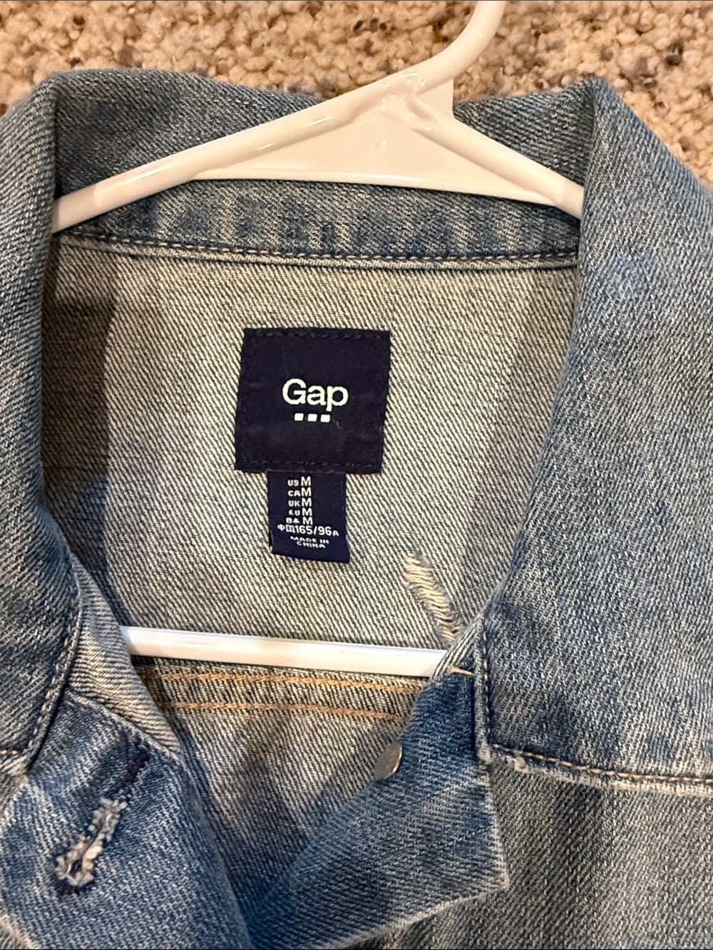 GAP Light Blue Denim Jacket with Button Front - Picture 2 of 2
